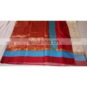 Women's Designer Wedding Wear Red Border Handmade Kanjeevaram Banarasi Silk Bridal Saree Party Wear Dress photo-6