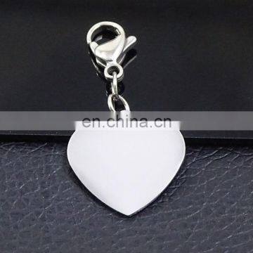 Custom logo and text zinc alloy metal heart shaped blank key chain