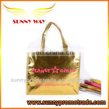 Golden Shopping Bag for Promotion Gift