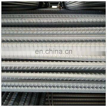 Deformed steel rebars for construction and concrete