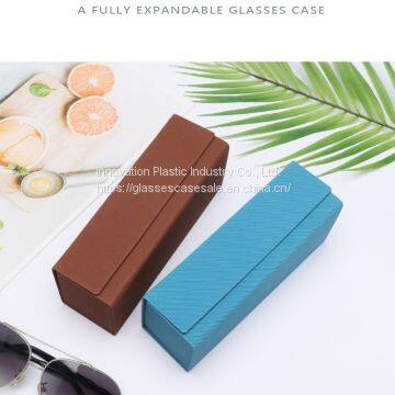 Triangle Folding Glasses Case; Simple Eyewear Case for Reading Glasses and Sunglasses photo-2