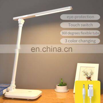 High-grade USB Chargeable Learning Touch Bedside Lamp With Mobile Stand Function photo-4