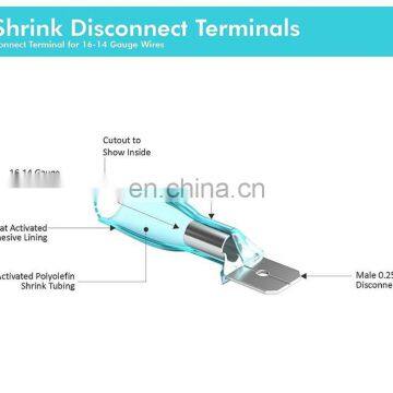Hampool Good Reputation Blue 16-14AWG HDPE Wire Connector Waterproof Automotive Insulated Tab Terminals photo-4