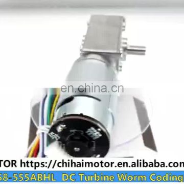 chihai motor CHW-GW4058-555 ABHL  hith torque max 95w DC 24V  dc worm gear motor with encoder for  parking lock