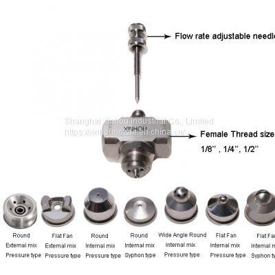 1/8 Mini Stainless Steel Humidification Moistening Humidifying Pressure Flat Fan Air Atomizing Fog Spray Nozzle photo-2