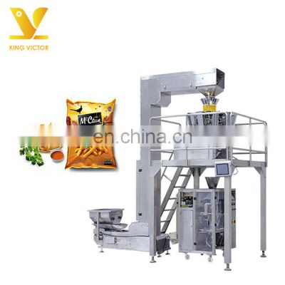 KV multi function apple chips yam chips banana chips weighing packing machine