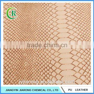 PVC Snake Skin Embossed Synthetic Leather