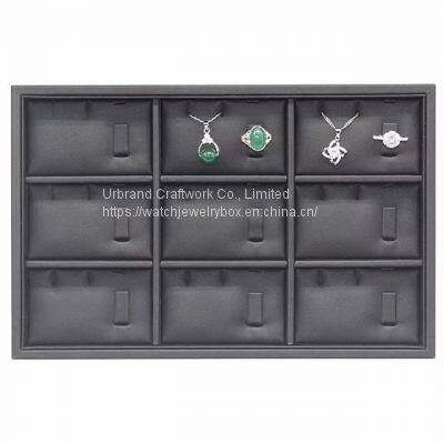 Luxury Custom Ring Tray Jewelry Display Tray Earring Jewelry Packaging PU Tray