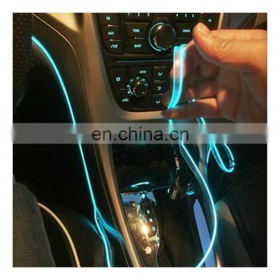 1/2/3/4/5M Underbody Car Glow Neon Lights 12V Led Cold Lights Flexible Neon Light Under Car El Wire Auto Lamps On 7 Color 252