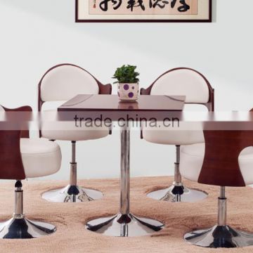 Mordern aluminum 1+4 dinning table sets cheap price barstool