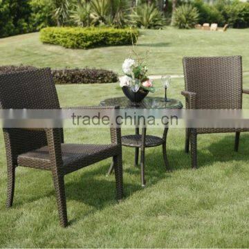 Brown rattan dining table and chairs(DW-AC033+DW-GT09)