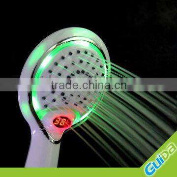 LED eco-flow hand shower head with temperature digital display