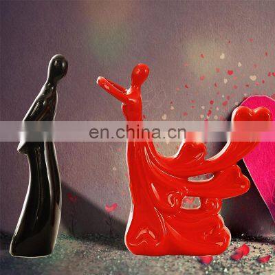 New Lover Shape Ceramic Sculpture Statue for Home photo-3