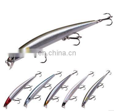 130mm 15g New Long Big Extremely Competitive Treble Hooks Seabass Minow Hard Fishing Lure photo-5