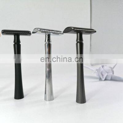 Manufactory Wholesale Long Handle Stainless Steel Metal Mens Shaving Safety Razor photo-2