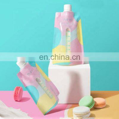 Custom Printed 200Ml Breastmilk/Juice Storage Bags Drink Pouches Twist Jelly Bag Spout Pouch Breast Milk Storage Bags