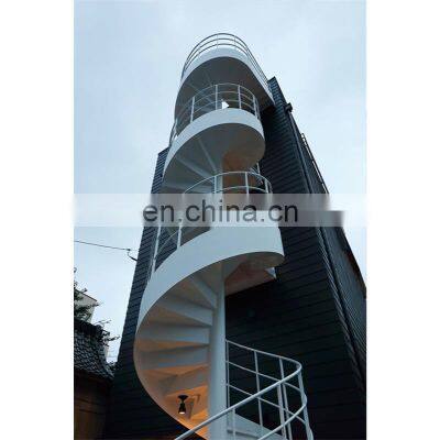 Modern helical stair prefabricated outdoor spiral staircase for Commerical project