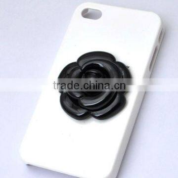 Resin black flower mobile phone case accessories decoration (RE-056)