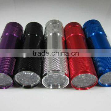 Aluminum 9 LED Flashlight for promotion gift