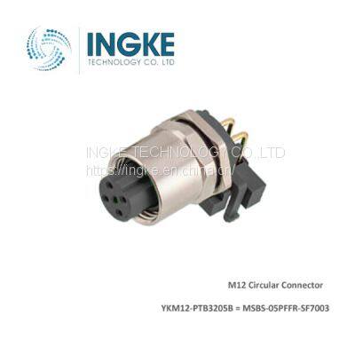 YKM12-PTB3205B cross MSBS-05PFFR-SF7003 M12 5 Position Circular Connector Plug Female Sockets