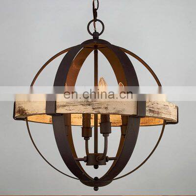 Wholesale Farmhouse Chandelier Led Round Black Painting Modern Chandelier Pendant Light Ceiling Fixture photo-3