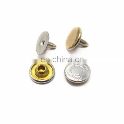 9.5mm Silver Logo Metal Jeans Button