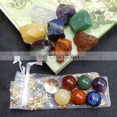 High Quality Crafts Store Wholesale Crystals 7 Chakra Gemstones And Natural Crystal Healing Stones Boxes Set photo-2