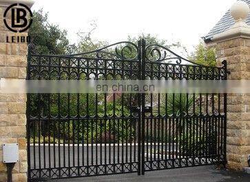 Steel Gates Wrought Iron Gate With Hot Galvanized for Villa Entrance Garden photo-3