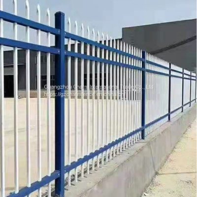 Zinc Steel Fence Anti Climbing Fence in School Community Fence Pole Villa Yard Factory Iron Fence photo-3