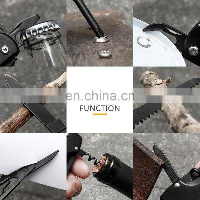 Outdoor All-black Stainless Steel Multi-function Combination Tool Portable EDC Knife photo-5