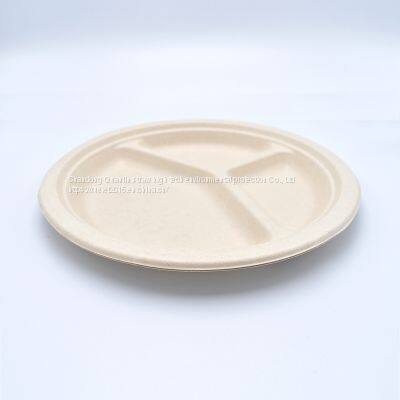 Disposable Plate, Degradable Thickened Paper Plate, Eco-friendly Tableware, Birthday Cake Plate, Heatable Pulp Dinner Plate, Picnic Plate photo-2