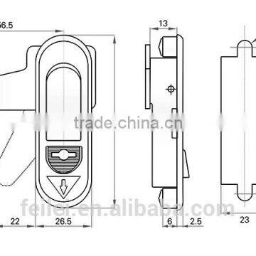 ROHS Chrome Plated Metal Box Lock for Industry Electri photo-6