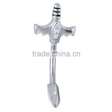 Sword GEM 316L surgical steel eyebrow piercing ring Body Piercing Jewelry