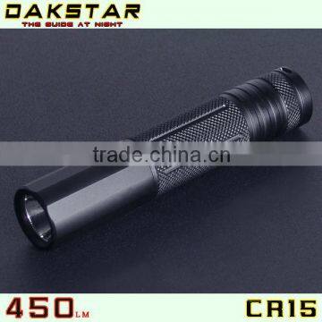 DAKSTAR CR15-2 XP-G R5 450LM 18650 Emergency Rechargeable Aluminum Mini CREE LED Torch Light