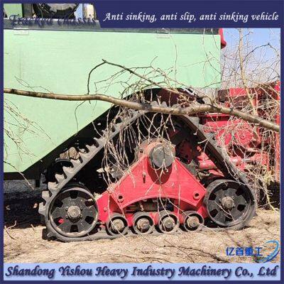 Harvester modification anti sinking track chassis modification desert operation to prevent sinking