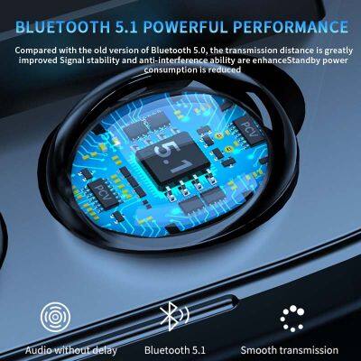 M9 TWS 5.1 BT Earphone Waterproof Wireless Earbuds With Mirror Digital Display Power LED Flashlight Function Headphones photo-4