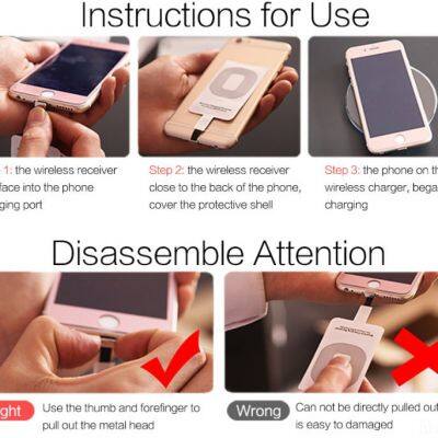Fast Qi Wireless Charger Receiver For IPhone Universal Charging Receiver Adapter Pad Coil For Micro USB Type-C Phone photo-3