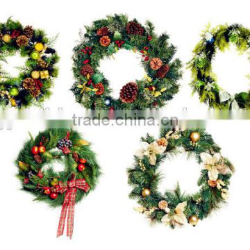 New Design PVC Christmas Wreath Wholesale/Christmas PVC tinsel,party tinsel ,tinsel decoration,wreath decoration