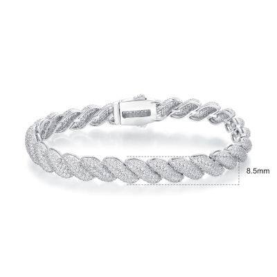 18K Plated Cuban Bracelet 5A Grade Zircon Simple Luxury Jewelry For Girlfriends Lovers Christmas Valentine Birthday Gift photo-5