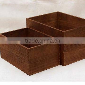 Searun Antique Unfinished Wood Box photo-3