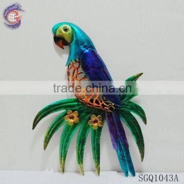 metal home craft animal wall decor, parrot wall decor, parrot decor