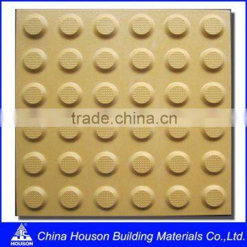 Yellow Plaza tactile outdoor floor tile 300x300mm