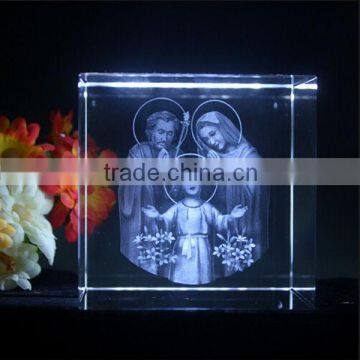 crystal block for engraving in souvenirs Christian gift