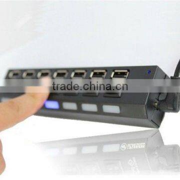 Details About 7 Port High Speed USB 2.0 Hub AC Power Adapter ON/OFF Switch photo-2