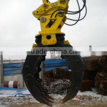 excavator wood grapple double cylinder grapple rotating grapple