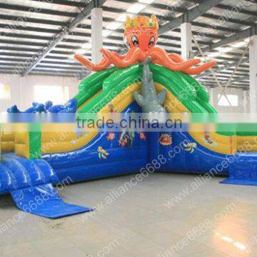 large water park octopus water slide swimming pool aqua games