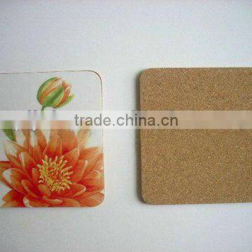 blank sublimation MDF cork coasters