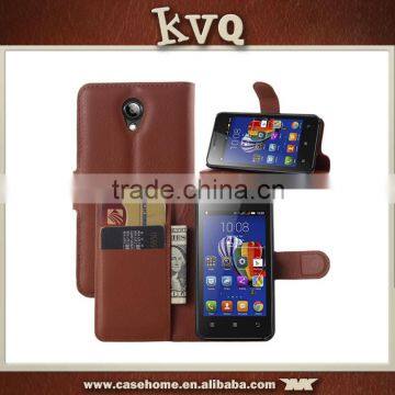 Brown New Mobile Case for Lenovo A319 Flip Leather Wallet Case