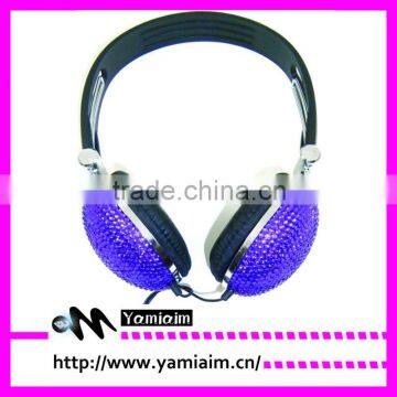 Crystal Rhinestone DJ Over-Ear Headphones