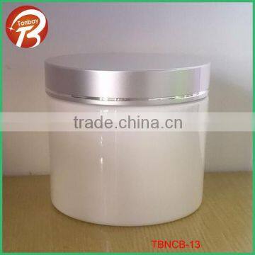 400ML PET plastic jar with silver matte aluminum capsTBNCB-13